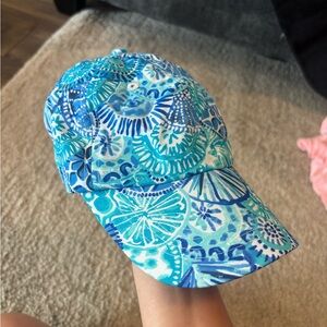 Lilly Pulitzer Blue and Green Patterned Cap